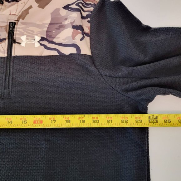Under Armour Men's Sz Large Specialist Grid ½ Half Zip Hoodie Black/Camo NWT $90 - Picture 13 of 14